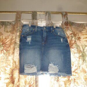 Sexy Distressed Wild Fable Jean Skirt sz 6